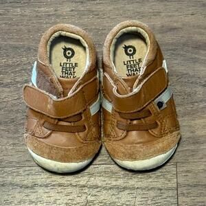 Old Soles Leather Shoes Baby Boys Girls 6-9M Brown Sneakers Cute